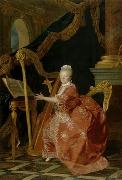 Etienne Aubry, Victoire de France playing her harp